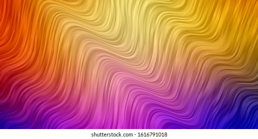 Light Blue, Yellow vector template with curves. Colorful illustration, which consists of curves. Pattern for websites, landing pages.