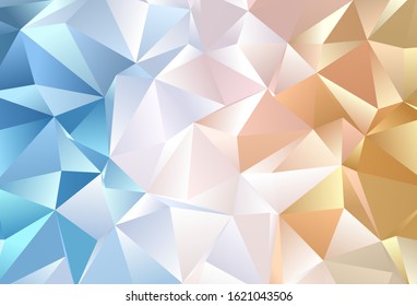 Light Blue, Yellow vector template with crystals, triangles. Abstract gradient illustration with triangles. Modern template for landing page.
