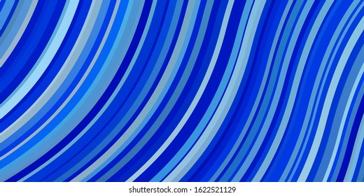 Light Blue, Yellow vector template with lines. Brand new colorful illustration with bent lines. Design for your business promotion.