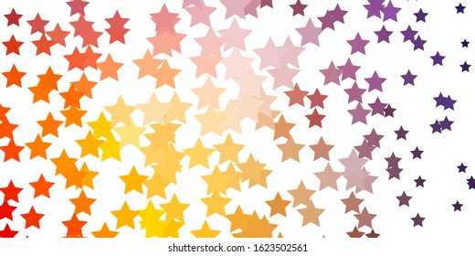Light Blue, Yellow vector template with neon stars. Colorful illustration in abstract style with gradient stars. Pattern for wrapping gifts.