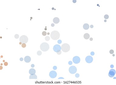 Light Blue, Yellow vector template with circles. Blurred bubbles on abstract background with colorful gradient. Pattern for futuristic ad, booklets.