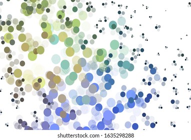 Light Blue, Yellow vector template with circles. Beautiful colored illustration with blurred circles in nature style. Pattern for beautiful websites.