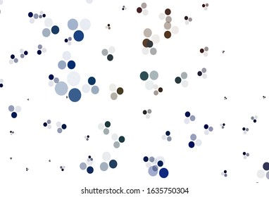 Light Blue, Yellow vector template with circles. Blurred bubbles on abstract background with colorful gradient. Pattern for futuristic ad, booklets.