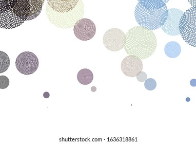 Light Blue, Yellow vector template with circles. Glitter abstract illustration with blurred drops of rain. Design for your business advert.