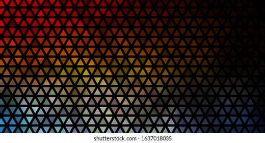 Light Blue, Yellow vector template with crystals, triangles. Abstract gradient illustration with triangles. Pattern for websites.
