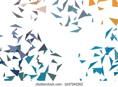 Light Blue, Yellow vector template with crystals, triangles. Decorative design in abstract style with triangles. Template for wallpapers.