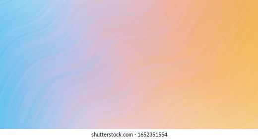 Light Blue, Yellow vector template with lines. Bright sample with colorful bent lines, shapes. Design for your business promotion.