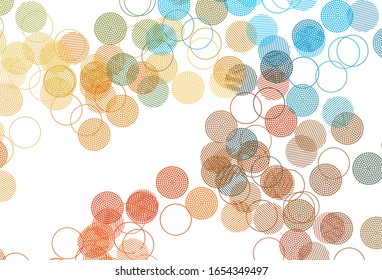 Planta vectorial amarilla y azul claro con círculos. Burbujas borrosas sobre fondo abstracto con gradiente colorido. Diseño para su anuncio comercial.