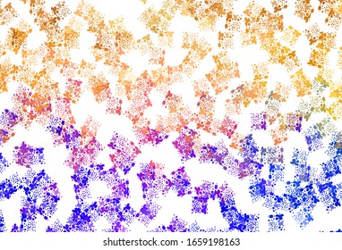 Light Blue, Yellow vector template with chaotic shapes. Colorful chaotic forms with gradient in modern style. Modern design for your business card.