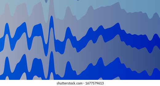 Plantilla vectorial amarillo, azul claro con líneas curvas. Ilustración colorida en estilo abstracto con líneas dobladas. Patrón de anuncios, comerciales.