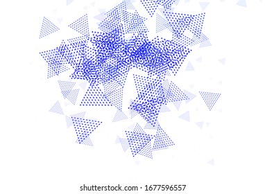 Hellblaue, gelbe Vektorillustration-Vorlage mit Kristallen, Kreisen. Kreise, Linien auf abstraktem Hintergrund mit buntem Farbverlauf. Muster für Broschüren, Faltblätter