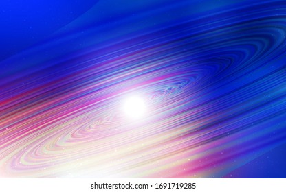 Planta vectorial amarilla, azul claro, con estrellas espaciales. Ilustración colorida con brillantes estrellas astronómicas. Patrón para sitios web astronómicos.