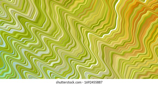Light Blue, Yellow vector template with curved lines. Gradient illustration in simple style with bows. Pattern for ads, commercials.