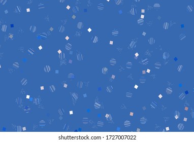 Light Blue, Yellow vector template with crystals, circles, squares. Illustration with colorful circles, triangles, rectangles. Template for wallpapers.
