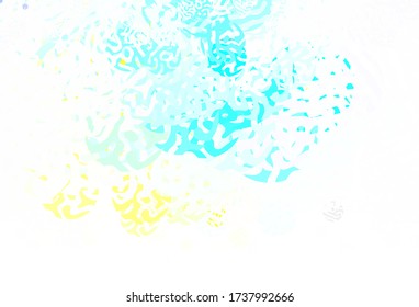 Light Blue, Yellow vector template with chaotic shapes. Simple colorful illustration with abstract gradient shapes. Elegant design for wallpapers.