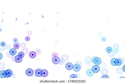 Light Blue, Yellow vector template with circles. Modern abstract illustration with colorful water drops. New template for your brand book.