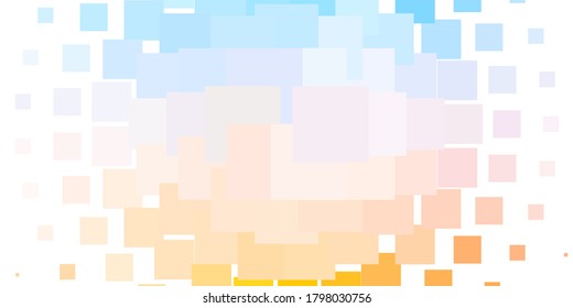 Light Blue, Yellow vector template in rectangles. New abstract illustration with rectangular shapes. Template for cellphones.