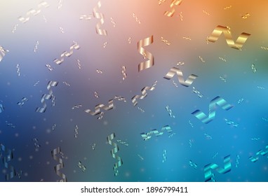 Light Blue, Yellow vector template in carnival style. Simple gradient illustration with Christmas attributes. Pattern for ads, poster, banner of books.
