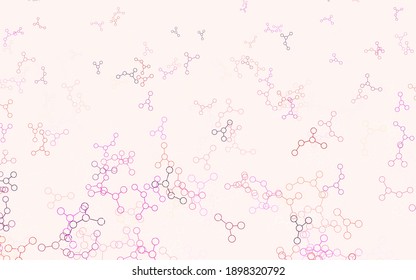 Light Blue, Yellow vector template with artificial intelligence structure. Abstract illustration with links and dots of AI. Template for ads of intellect, innovations.