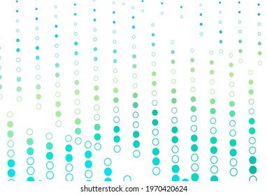 Light Blue, Yellow vector template with circles. Blurred decorative design in abstract style with bubbles. Pattern of water, rain drops.