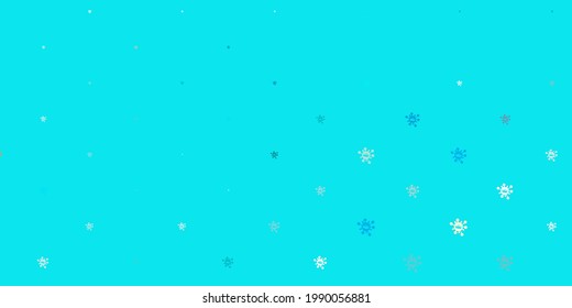 Plantilla vectorial azul claro, amarillo con signos de gripe. Ilustración abstracta colorida con formas médicas degradadas. Mejor diseño para eventos de cuarentena.