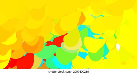 Plantilla vectorial azul claro, amarillo con formas abstractas. Ilustración colorida con formas de gradiente simples. Fondo para teléfonos móviles.