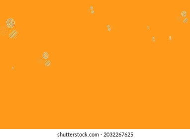 Hellblau, gelbe Vektorvorlage mit Kreisen. Illustration mit leuchtenden bunten abstrakten Kreisen. Muster für schöne Websites.