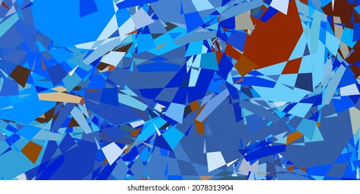 Light Blue, Yellow vector template with triangle shapes. Simple design in abstract style with triangles, lines. Pattern for promotions.