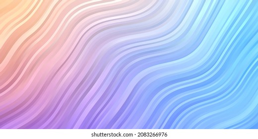 Light Blue, Yellow vector template with wry lines. Bright sample with colorful bent lines, shapes. Smart design for your promotions.