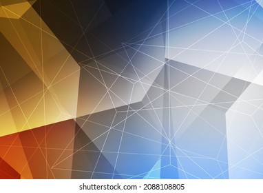 Light Blue, Yellow vector template with crystals, triangles. Beautiful illustration with triangles in nature style. Background for a cell phone.