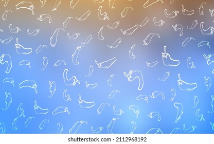 Light Blue, Yellow vector template with organic peppers. peppers on blurred abstract background with colorful gradient. Pattern for ads of breakfast, lunch, dinner.