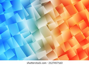 Light Blue, Yellow vector template with rhombus. Illustration with set of colorful rectangles. Best design for your ad, poster, banner.