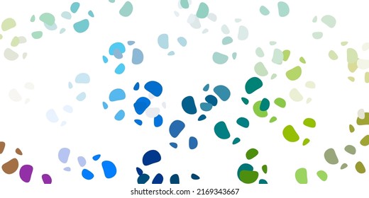 Light blue, yellow vector template with abstract forms. Colorful abstract forms with gradient in simple style. Modern design for your ads.