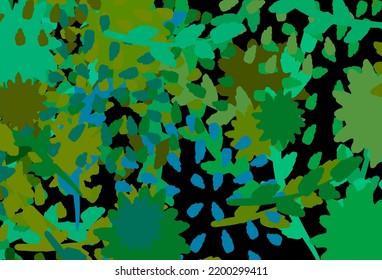 Light Blue, Yellow vector template with chaotic shapes. Decorative design in abstract style with random forms. Elegant design for wallpapers.