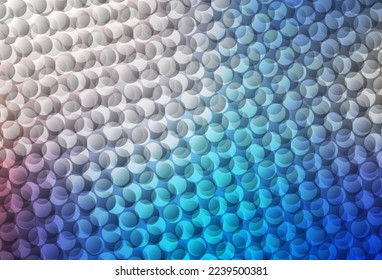 Azul claro, plantilla de vector amarillo con círculos. Ilustración abstracta brillante con gotas borrosas de lluvia. Patrón para texturas de papel pintado.