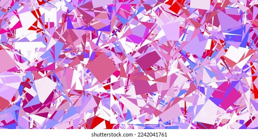 Plantilla vectorial amarillo azul claro con formas triangulares. Ilustración de material web con triángulos abstractos coloridos. Patrón para promociones.