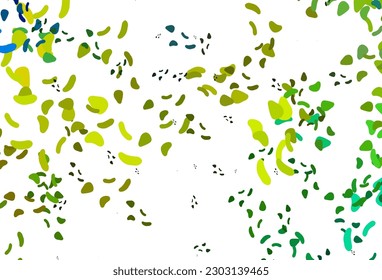 Light Blue, Yellow vector template with memphis shapes. Colorful chaotic forms with gradient in modern style. Best smart design for your business.