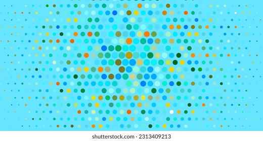 Light Blue, Yellow vector template with circles. Colorful illustration with gradient dots in nature style. New template for a brand book.