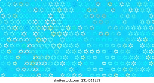 Light blue, yellow vector template with flu signs. Colorful abstract illustration with gradient medical shapes. Simple design against epidemic information.