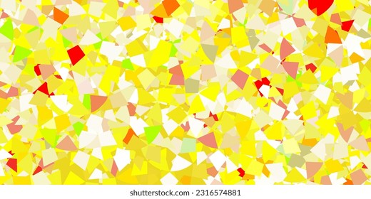 Light blue, yellow vector template with crystals, triangles. Glitter abstract illustration with triangular shapes. Template for wallpapers.