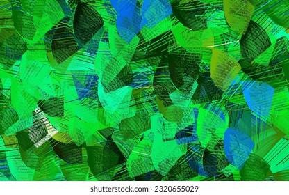 Light Blue, Yellow vector template with bent lines. A circumflex abstract illustration with gradient. Best design for your business.