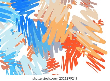 Plantilla vectorial amarillo, azul claro con palos repetidos. Líneas sobre fondo abstracto borroso con degradado. Mejor diseño para tu anuncio, afiche, banner.