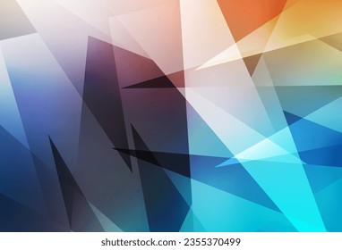 Light Blue, Yellow vector template with crystals, triangles. Beautiful illustration with triangles in nature style. Modern design for your business card.