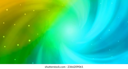Hellblau, gelbe Vektorvorlage mit Neonstern. Farbige Illustration mit abstrakten Farbverlauf-Sternen. Das beste Design für Ihre Anzeige, Ihr Poster, Ihr Banner.