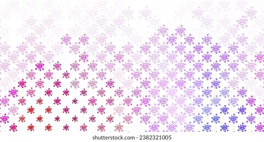 Light Blue, Yellow vector template with flu signs. Simple design in abstract style with infection forms. Simple design against epidemic information.