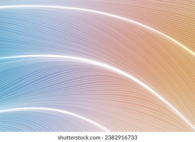 Light Blue, Yellow vector template with wry lines. Shining colorful illustration in simple curve style. Pattern for your business design.
