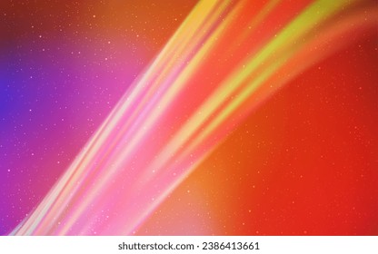 Azul claro, plantilla vectorial amarilla con estrellas espaciales. Decoración borrosa de estilo sencillo con estrellas galaxiales. Patrón para sitios web de astrología.