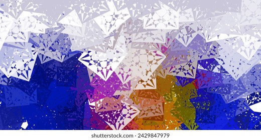 Light Blue, Yellow vector template with triangle shapes. Illustration with abstract colorful triangle shapes. Design for your wallpapers.
