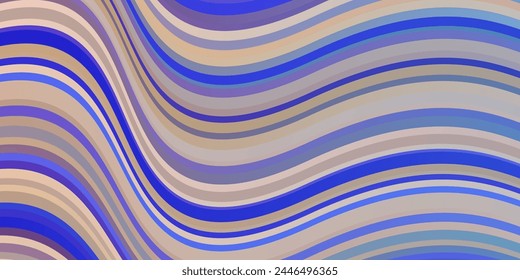Hellblaue, gelbe Vektorgrafik Vorlage mit Kurven. Brande neue farbenfrohe Illustration mit gebogenen Linien. Muster für Broschüren, Broschüren.