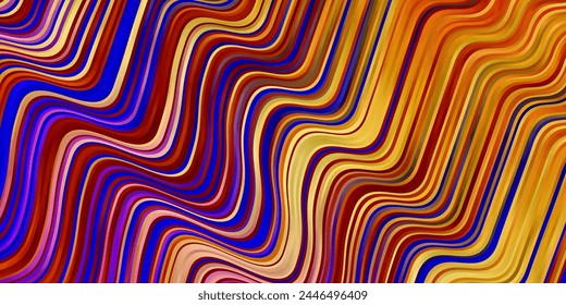 Light Blue, Yellow vector template with curves. Colorful illustration, which consists of curves. Pattern for websites, landing pages.